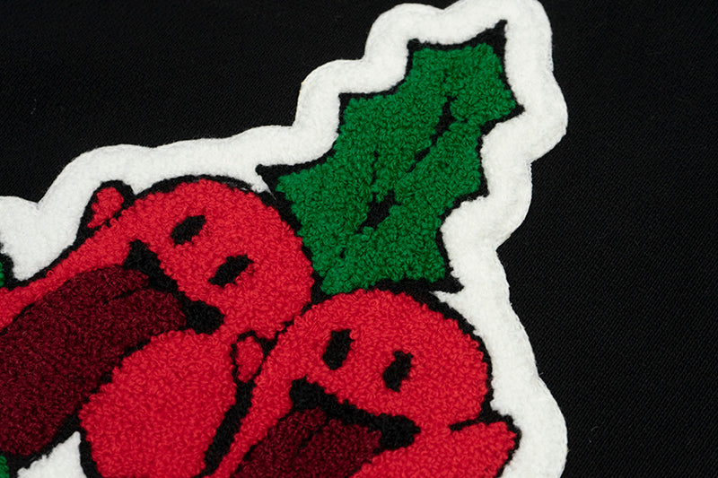 GRAF&WU Christmas Special Cute Ghost Mistletoe Holly Fleece Hoodie