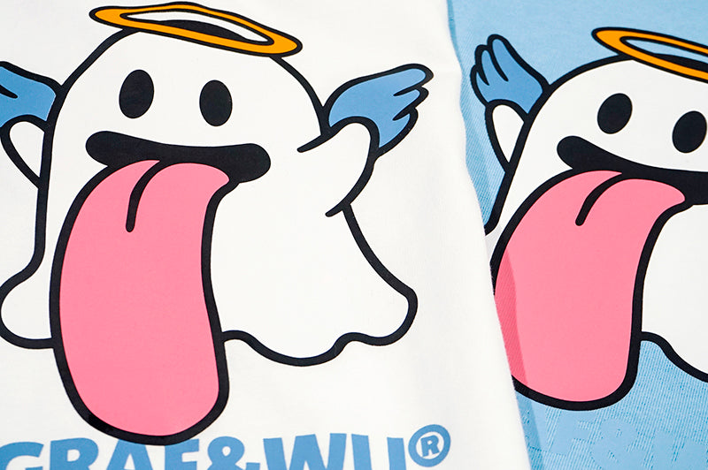 GRAF&WU BooGhost Cute Ghost 2.0 Angel & Demon T-Shirt - Kawaii Streetwear