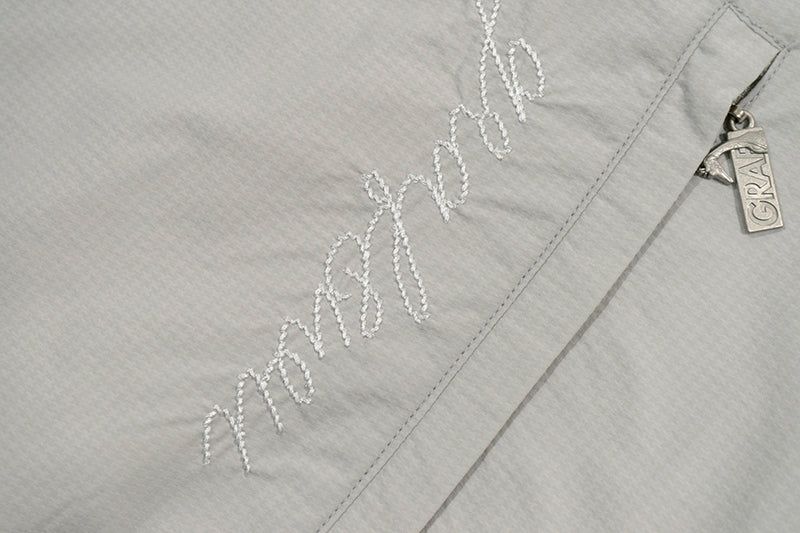 GRAF&WU Embroidered Streetwear Drill Sports Jacket