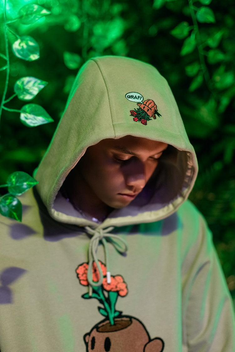 GRAF&WU FlowerShop BooGhost Cute Ghost 2.0 Floral Terry Hoodie