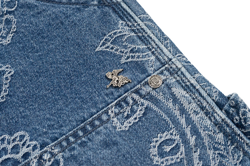GRAFWU Jacquard Denim Embroidery Shorts