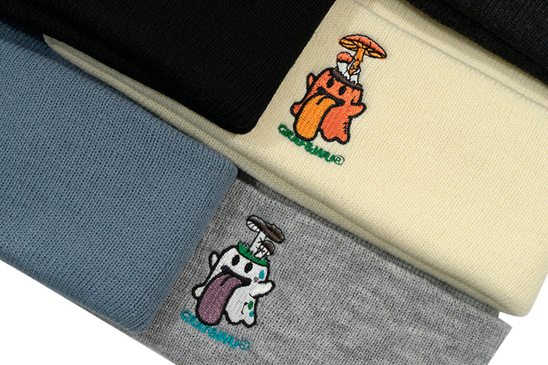 GRAFWU Embroidery Mushroom BooGhost Beanies