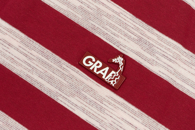 GRAF&WU Summer Striped Giraffe Logo T-shirt