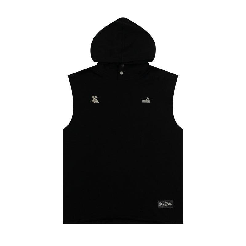 GRAFWU Brand Letter Embroidery Sleeveless