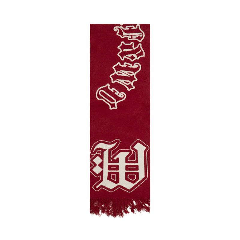 GRAF&WU Cute Ghost Doberman Letter Tassel Scarf