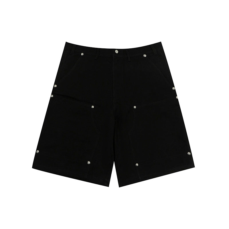 GRAF&WU Shorts Cute Ghost G Letter Logo Shorts Casual Solid Color Cargo Pants Men Women Cotton Shorts Hip-Hop Trend Pants