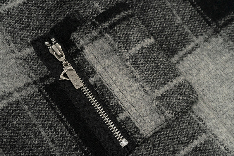 GRAF&WU Giraffe Brand Logo Wool Hooded Thicken Coat