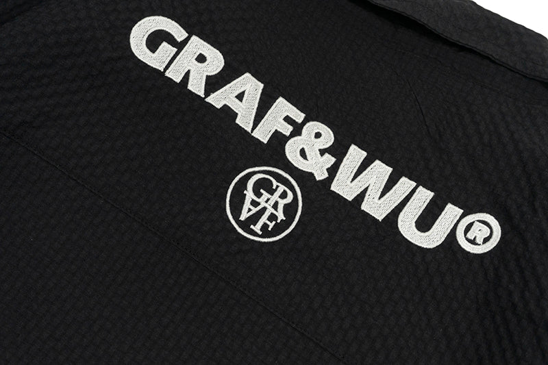 GRAF&WU Angel Embroidery DRILL Street Plaid Casual Coat