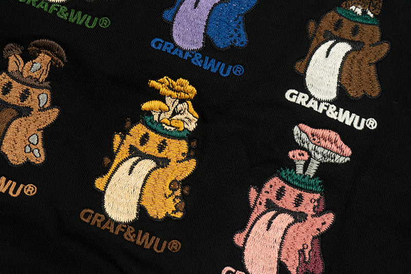 GRAF&WU 12 Magical Mushrooms BooGhost Character Hoodies