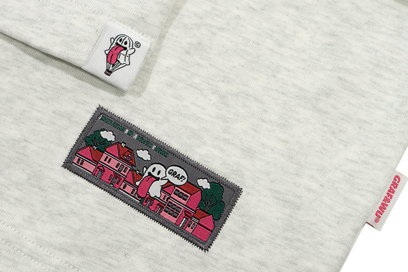 GRAF&WU T-Shirts 12 Natural Elements Cute Ghost Design T-Shirts Tai Chi Pattern Summer T-Shirt Embroidered Cotton Short Sleeve