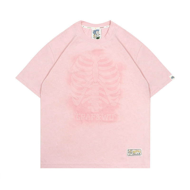 GRAFWU Perspective Bone Fitness Quick-Drying T-Shirts