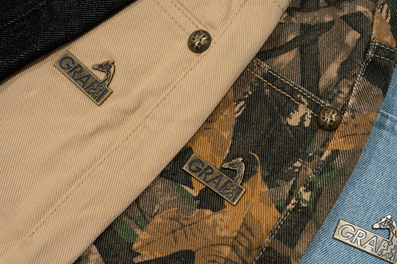 GRAF&WU Shorts Tree Branch Camouflage Ripped Pants Metal Copper Label Ak47 Angel Giraffe Lumberjack Shorts Casual Hip Hop Cargo Shorts