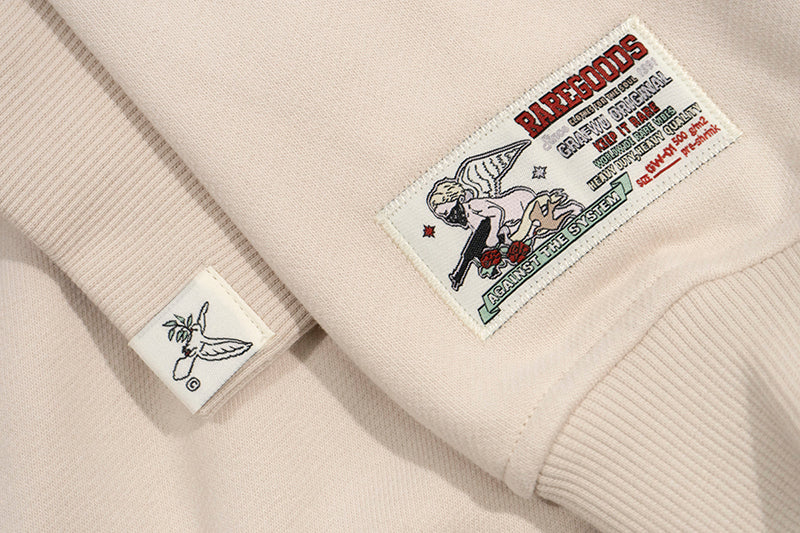GRAF&WU Giraffe Stress Work Survivor Embroidery Hoodie