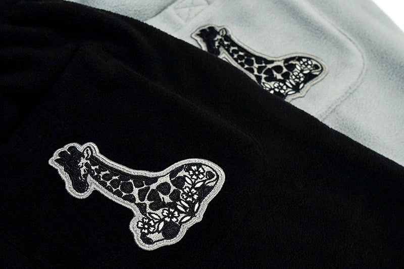 GRAF&WU Fashion Embroidery Design Fleece Cargo Pants