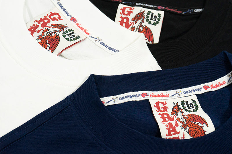 GRAFWU Line Holy Crown AK47 Little Angel Embroidery Pattern T-Shirt