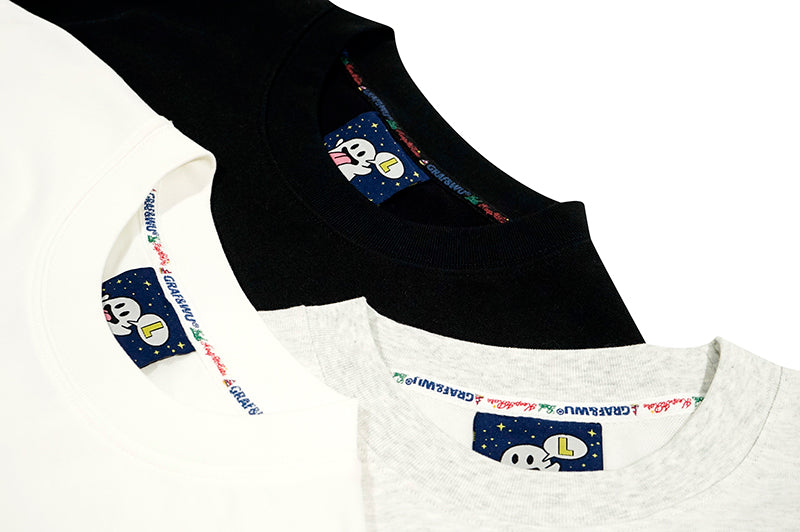GRAF&WU BooGhost12Cute Ghosts 2.0 Embroidered Loose-Fit Casual Streetwear Multi-Color Long Sleeve T-Shirt