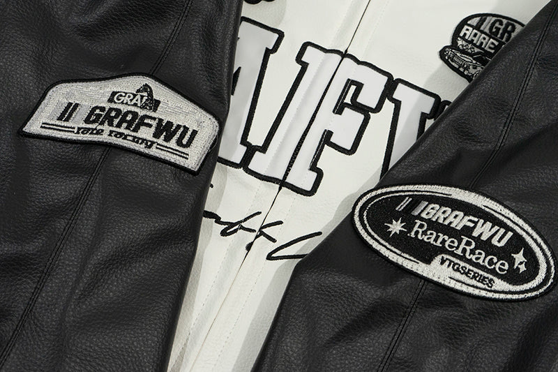 GRAF&WU Racing Gascar Series Retro Leather Jacket