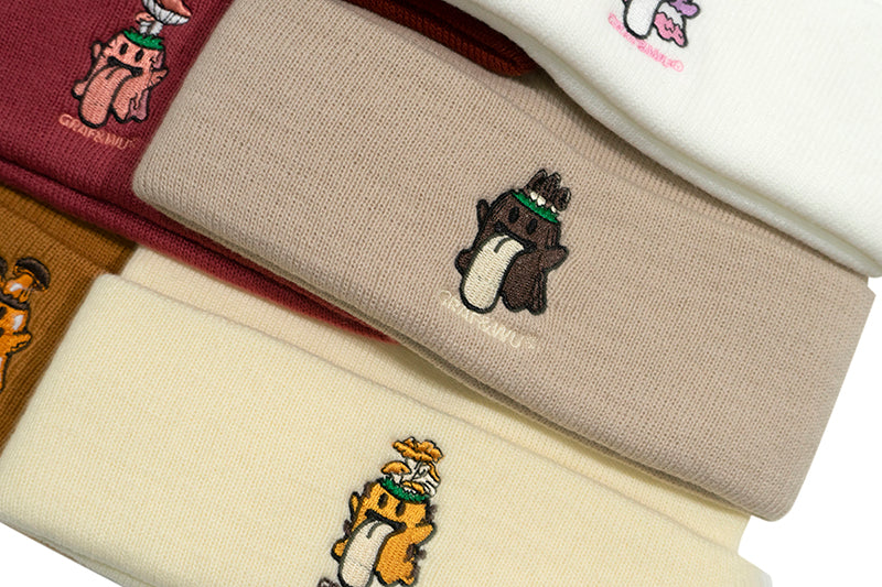 GRAFWU Embroidery Mushroom BooGhost Beanies