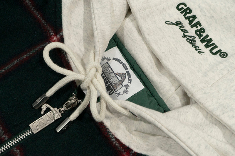 GRAF&WU Giraffe Brand Logo Wool Hooded Thicken Coat