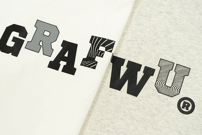 GRAF&WU Simple Letter Graphic Cotton T-shirt