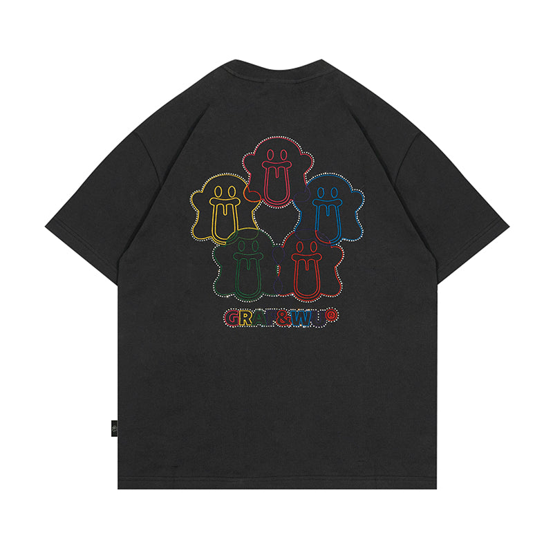 GRAFWU Five-Ring Olympic Cute Ghost T-Shirts