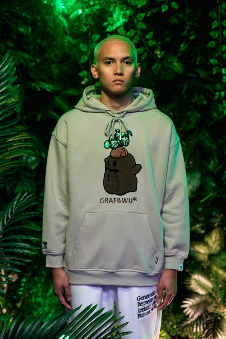 GRAF&WU FlowerShop BooGhost Cute Ghost 2.0 Floral Terry Hoodie