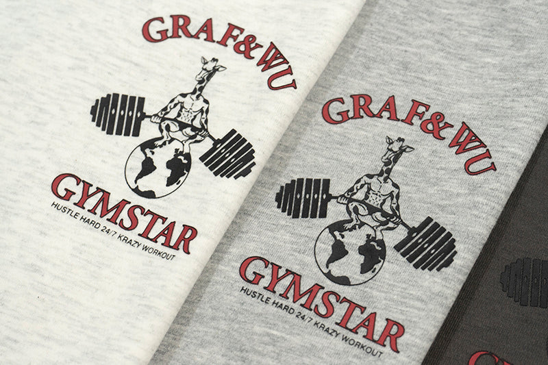 GRAF&WU Gym Star Giraffe Print T-shirts