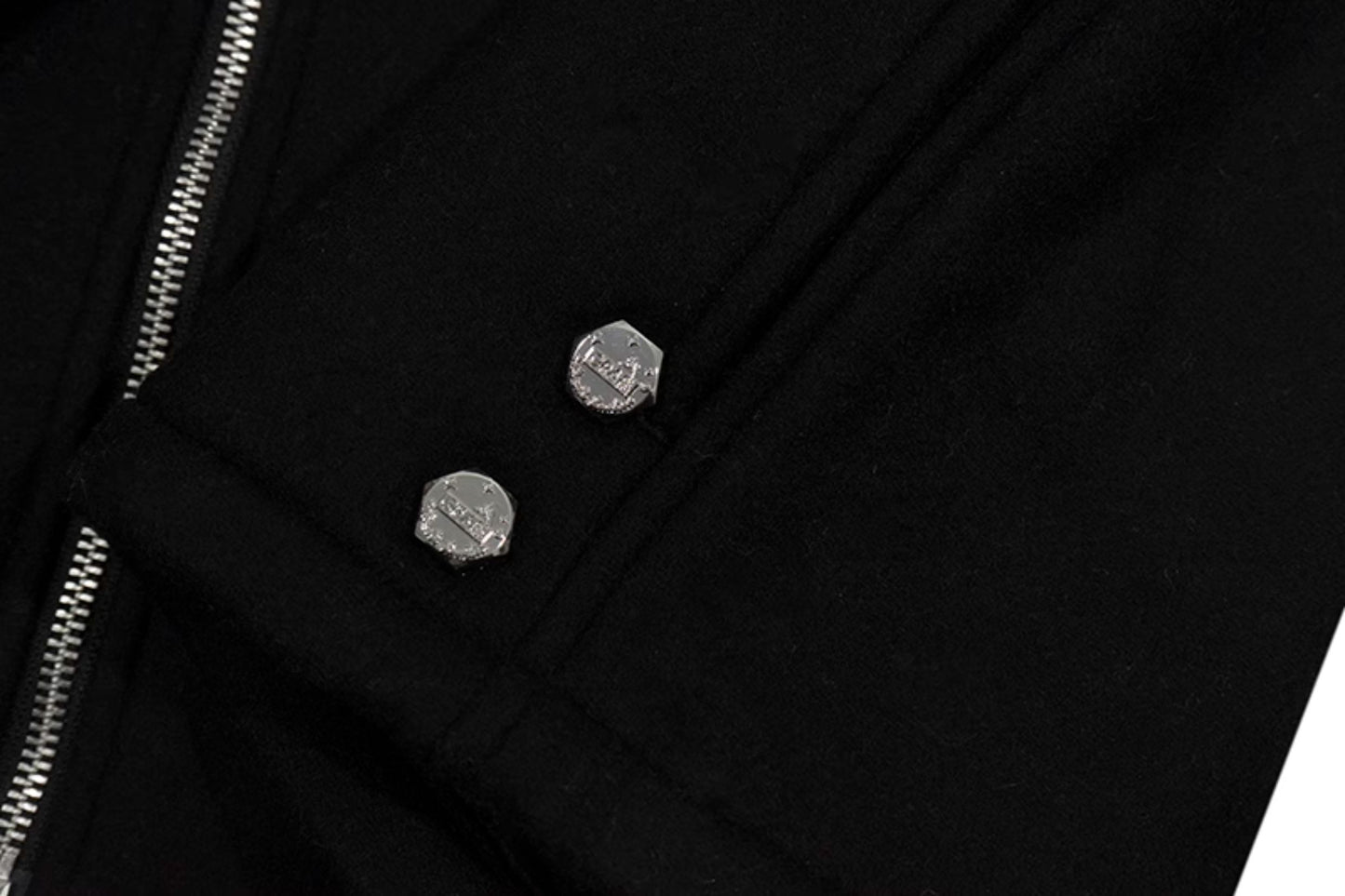 GRAF&WU Solid Wool Hooded Thickened Jacket