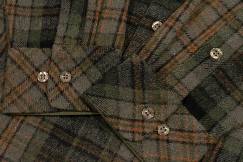 GRAF&WU Embroidery GW Streetwear Checked West Coast Brushed Shirt