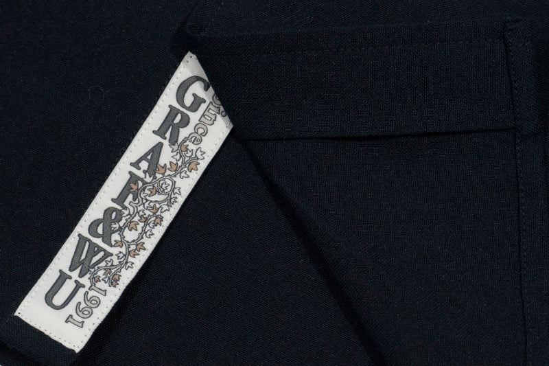 GRAFWU Brand Gradient Letter Embroidery Oxford Shirt