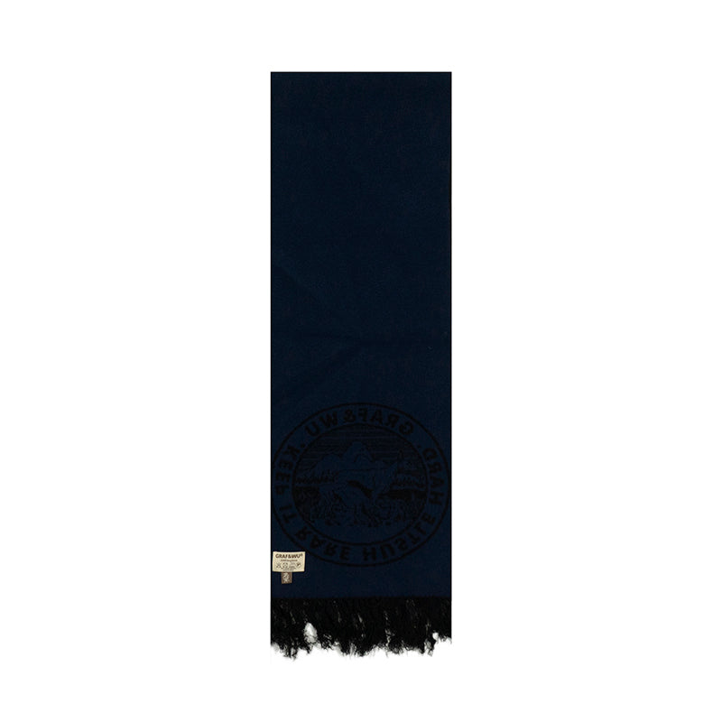 GRAF&WU Cute Ghost Doberman Letter Tassel Scarf