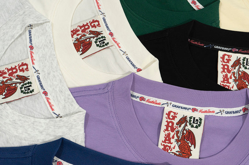 GRAFWU Square Colorful Graf Letter Embroidery T-Shirts