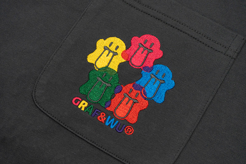 GRAFWU Five-Ring Olympic Cute Ghost T-Shirts