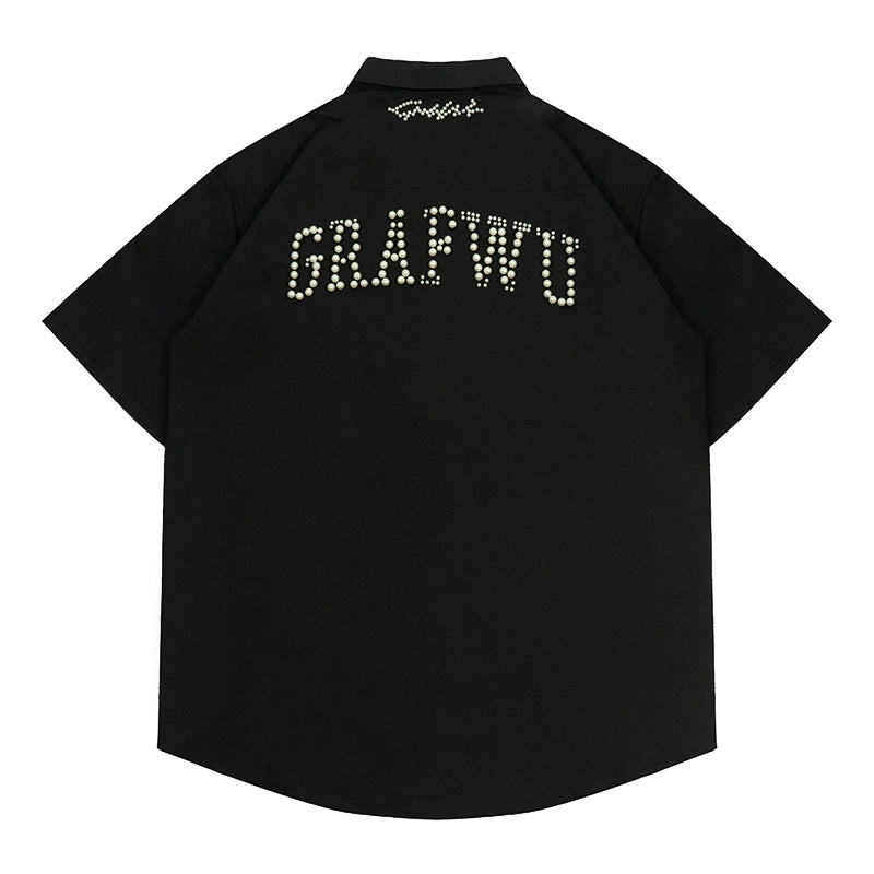 GRAFWU GW Brand Logo Pearl Luxury Polo Shirts