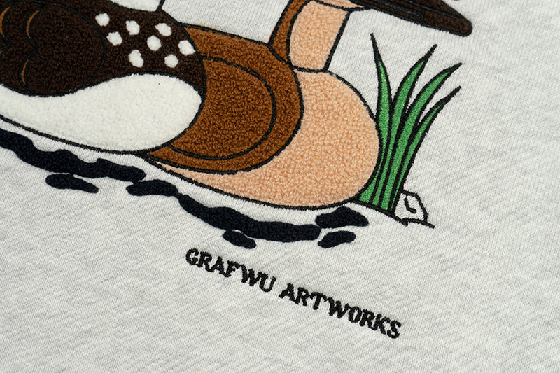 GRAF&WU Wild Duck In Love Fleece Zip-up Hoodie