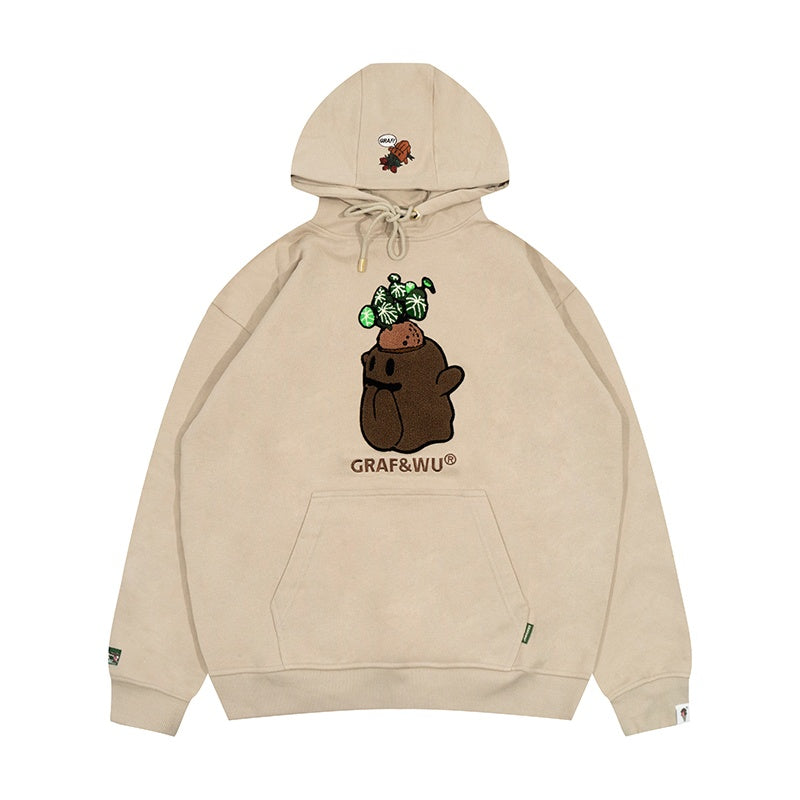 GRAF&WU FlowerShop BooGhost Cute Ghost 2.0 Floral Terry Hoodie