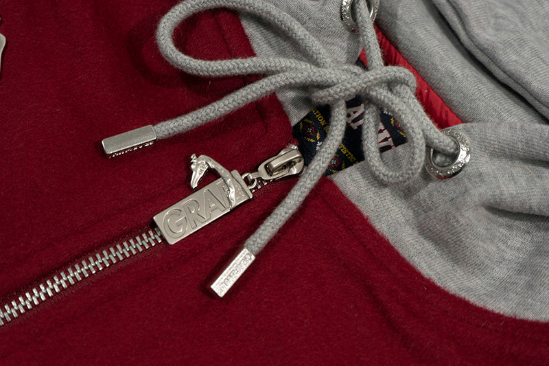 GRAF&WU Solid Wool Hooded Thickened Jacket