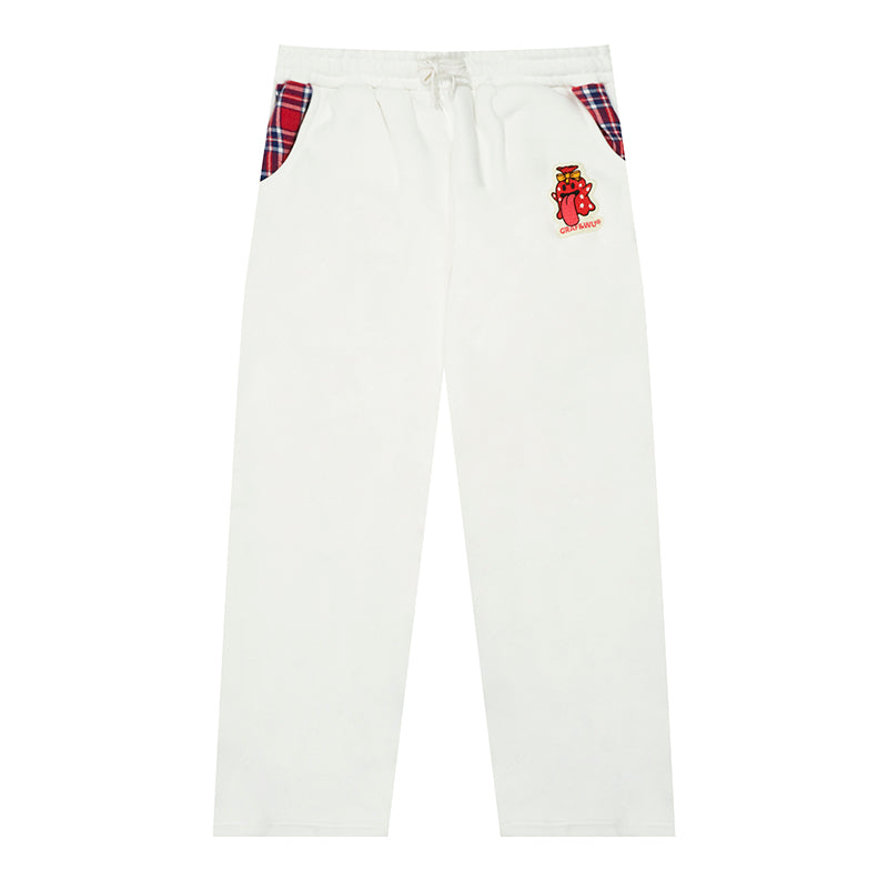 GRAF&WU Christmas Gingerbread Men Chimney Cute Ghost Loose Fleece Pant
