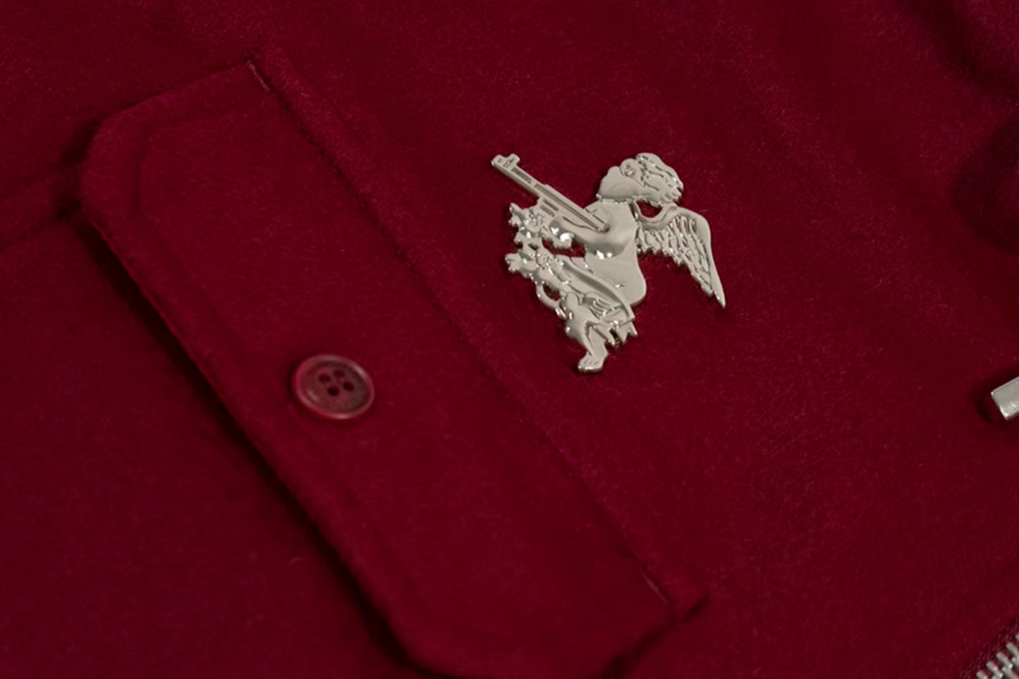 GRAF&WU Solid Wool Hooded Thickened Jacket