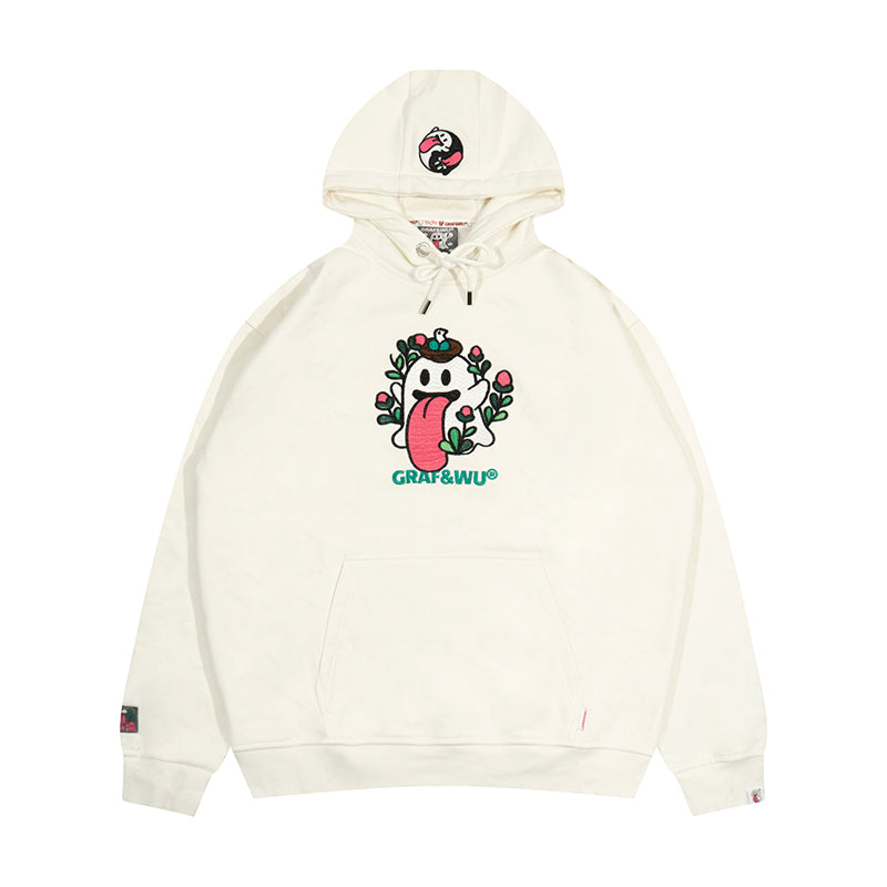 GRAF&WU Five Elements Origin Cute Ghost Embroidered Hoodie