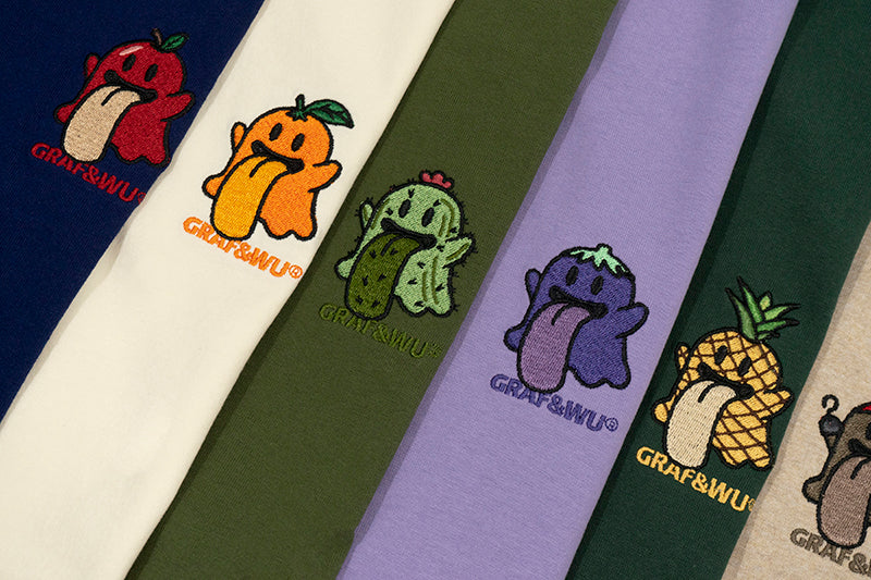GRAFWU Classic Cute ghost Embroidered Sweatshirt