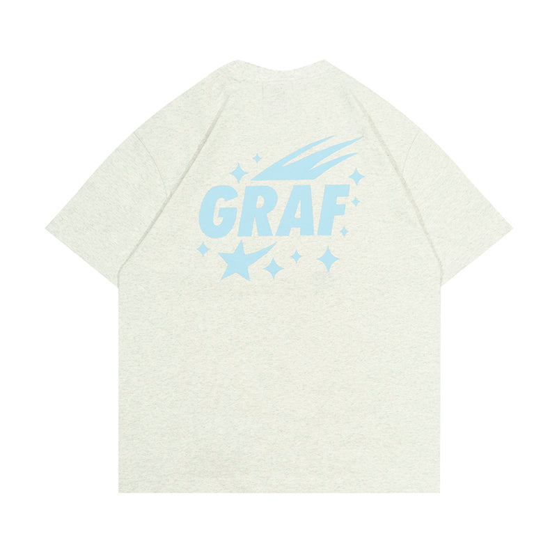 GRAF&WU T-Shirts Earth Planet Universe Rocket Pattern Design Short-Sleeved Fashionable 3D Print Casual Short Sleeves Men Women Cotton T-Shirt