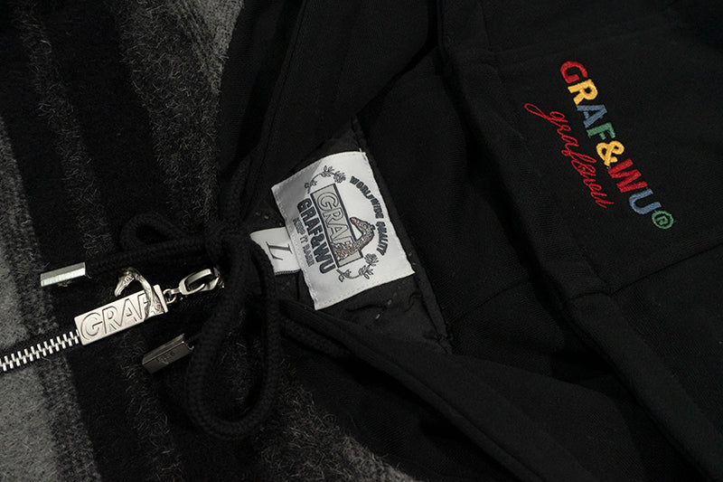 GRAF&WU Giraffe Brand Logo Wool Hooded Thicken Coat