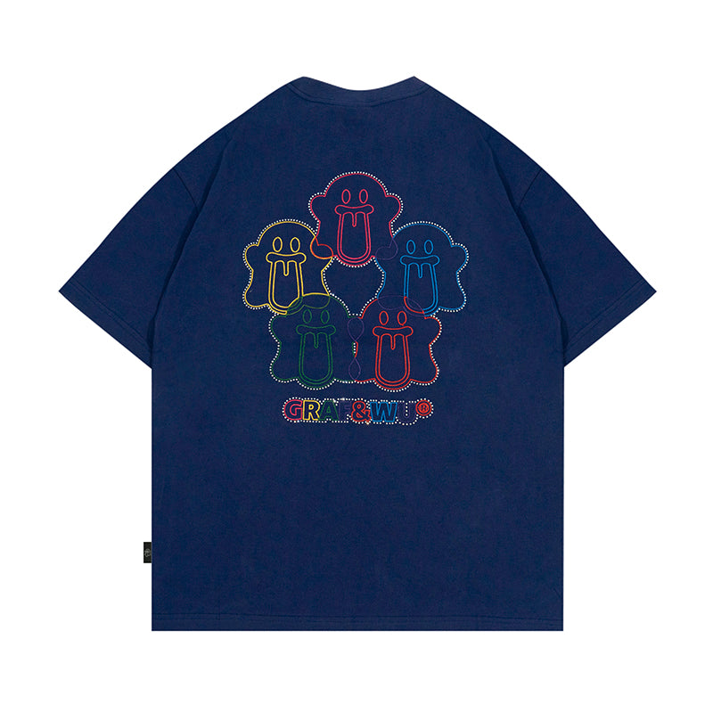 GRAFWU Five-Ring Olympic Cute Ghost T-Shirts