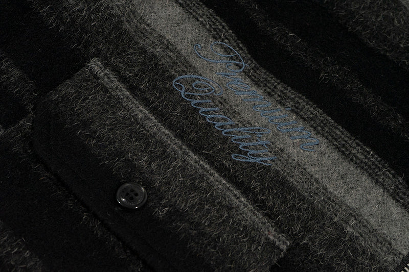 GRAF&WU Giraffe Brand Logo Wool Hooded Thicken Coat