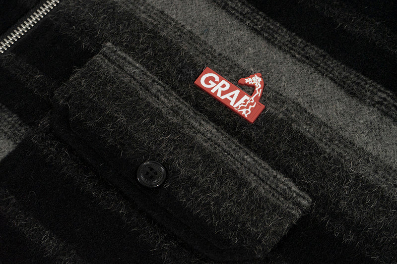 GRAF&WU Giraffe Brand Logo Wool Hooded Thicken Coat