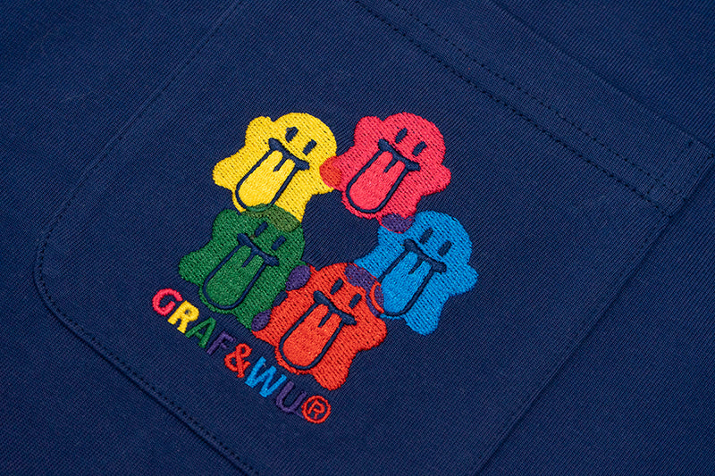 GRAFWU Five-Ring Olympic Cute Ghost T-Shirts