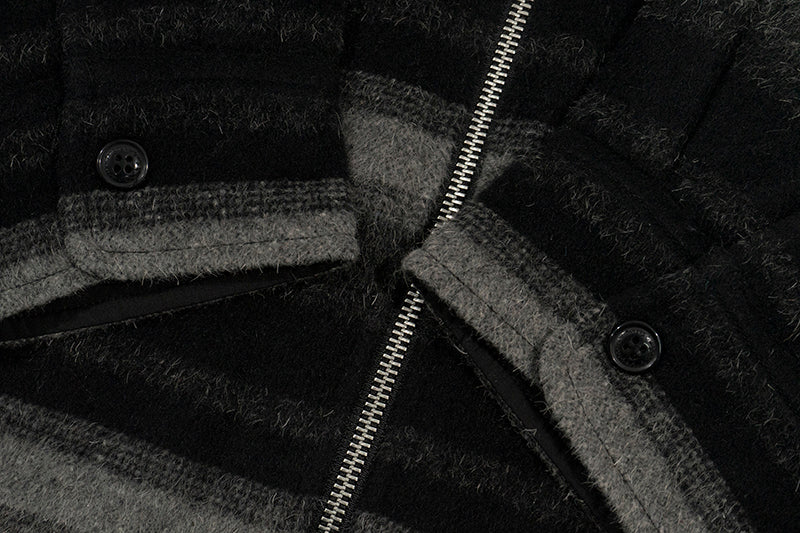 GRAF&WU Giraffe Brand Logo Wool Hooded Thicken Coat