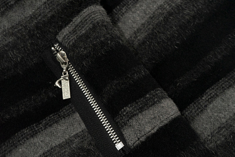 GRAF&WU Giraffe Brand Logo Wool Hooded Thicken Coat