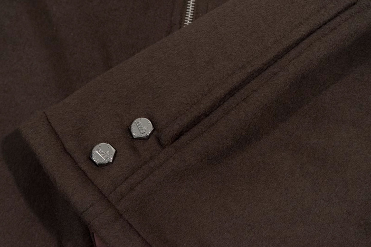 GRAF&WU Solid Wool Hooded Thickened Jacket